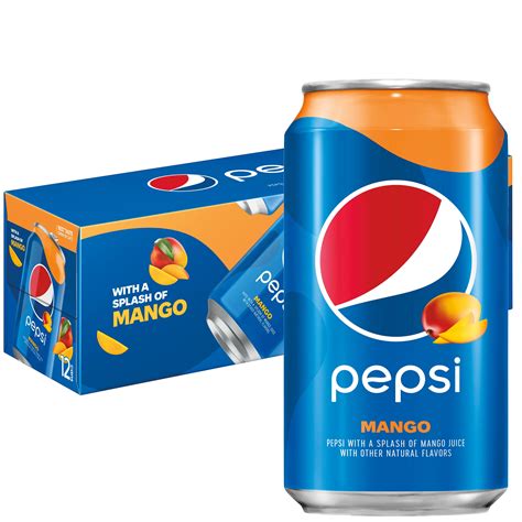 Pepsi Cola Mango Soda Pop, 12 oz, 12 Pack Cans - Walmart.com