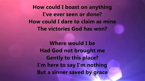 Gaither Vocal Band - Sinner Saved By Grace (Lyrics) - YouTube