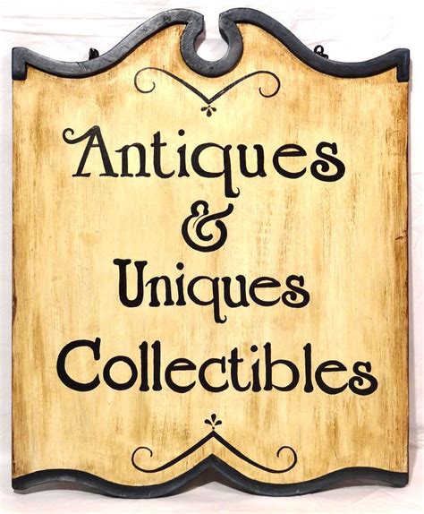 Vintage ANTIQUES STORE Hanging Wooden Trade Sign from an Old Store - Mid-Century | Antique ...