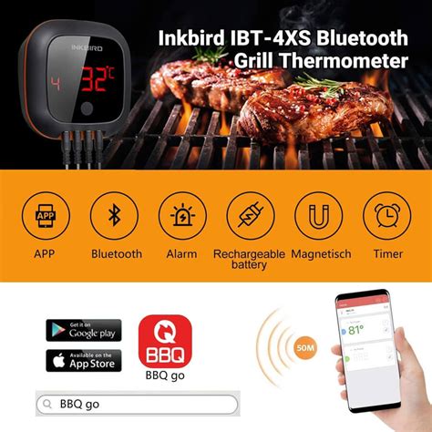 Inkbird IBT-4XS Wireless Bluetooth Meat Thermometer