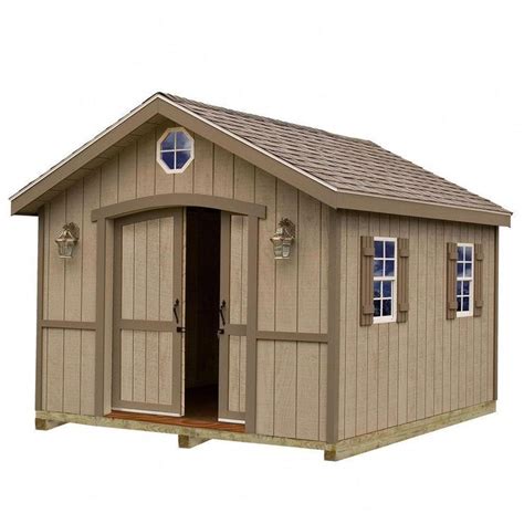 Best Barns Cambridge 10 ft. x 16 ft. Wood Storage Shed Kit with Floor including 4x4 Runners ...