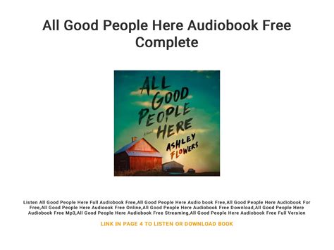 All Good People Here Audiobook Free Complete by DeenaVeronika - Issuu