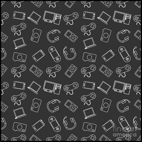 Video Games Pattern Gaming Console Computer Play Digital Art by Mister Tee | Pixels