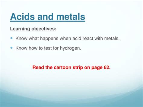 PPT - Acids and metals PowerPoint Presentation, free download - ID:6487070