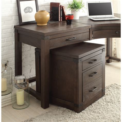 Riverside Furniture Promenade 3 Drawer Curved Corner Desk | Mueller ...