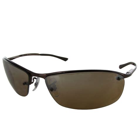 Ray Ban Mens RB3183 Semi Rimless Polarized Sunglasses | eBay