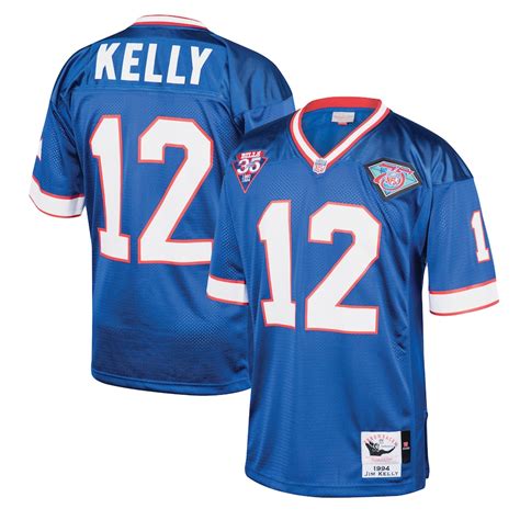 Men's Buffalo Bills Jim Kelly Mitchell & Ness Royal 1994 Authentic ...