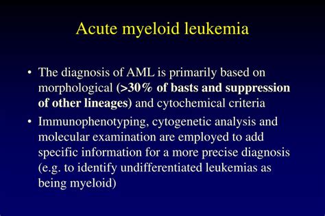 PPT - Acute myeloid leukemia PowerPoint Presentation, free download ...