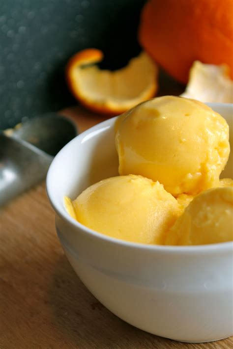 Orange Creme Sorbet | Sorbet recipes, Vegan orange sorbet, Frozen dessert recipe