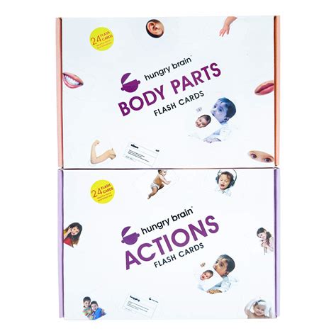 Buy Hungry Brain Body Parts and Action Flash Cards for Babies 48 Image Flash Cards Brain ...