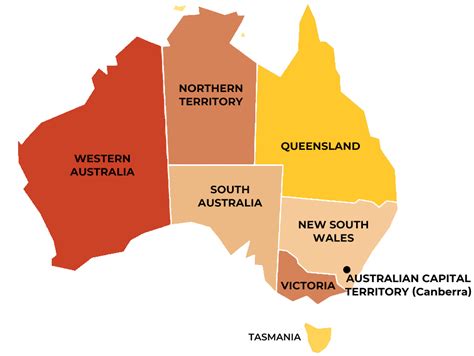 Australia Map Of States And Territories - United States Map
