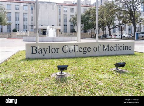 Houston, Texas, USA - March 9, 2022: Closeup of Baylor College of ...