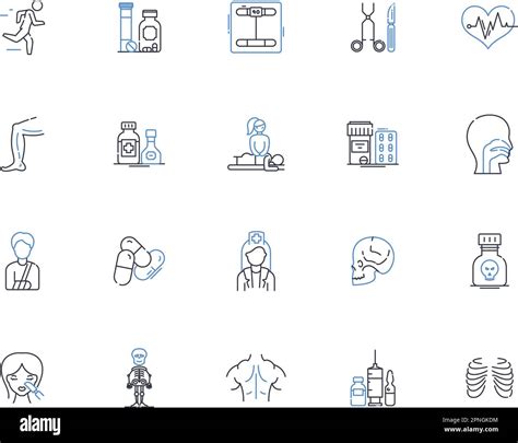 Surgery business line icons collection. Scalpel, Incision, Anesthesia ...