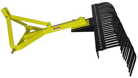 Titan Attachments 6' Landscape Rock Rake 3 Point Soil Gravel Lawn Tow ...