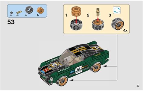 View LEGO® instruction 75884 1968 Ford Mustang Fastback - LEGO instructions and catalogs library