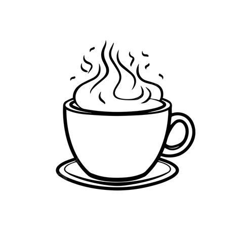 Outline Of Hot Cocoa, Hot Cocoa, Outline, Cartoon PNG Transparent Image ...