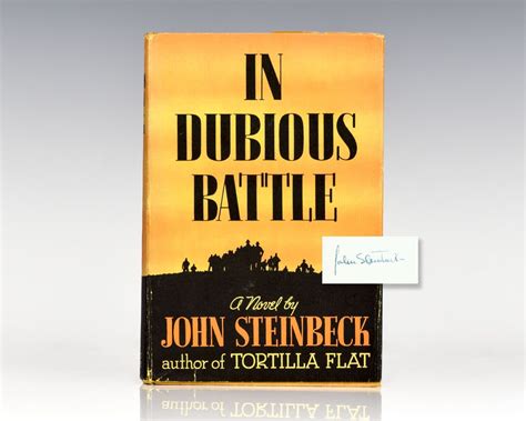 In Dubious Battle John Steinbeck First Edition Signed