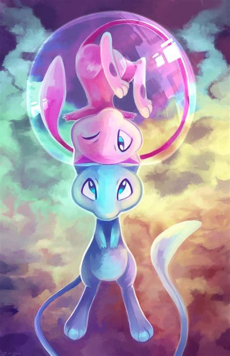 Download Pokemon - A Pink And Blue Pokemon With A Bubble On Top Wallpaper | Wallpapers.com