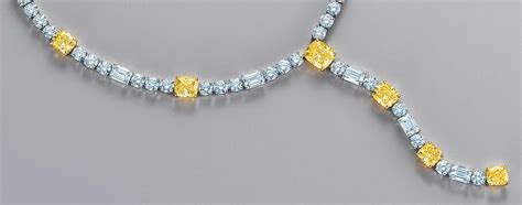 Necklace in platinum and 18k gold with yellow and white diamonds. | Tiffany & Co.