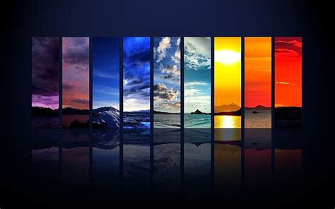 HD wallpaper: Adobe Photoshop, digital art, Four Seasons, landscape, rainbows | Wallpaper Flare