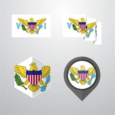 Virgin Islands US flag design set vector 14230630 Vector Art at Vecteezy