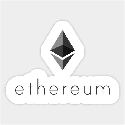 Ethereum Logo Black - Ethereum - Sticker | TeePublic