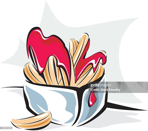 French Fries With Ketchup High-Res Vector Graphic - Getty Images