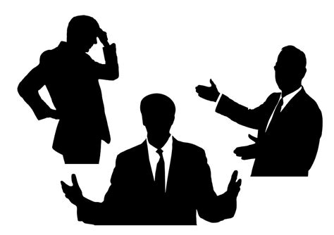 Free illustration: Men, Silhouette, Tie, Businessmen - Free Image on Pixabay - 102441