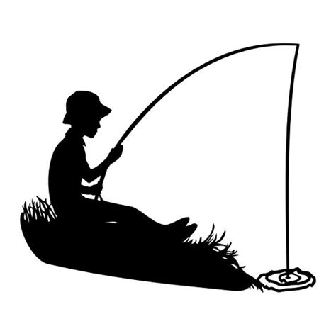 Fisherman Silhouette Clipart