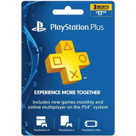 Sony PlayStation Plus 3 Month $17.99 - Walmart.com