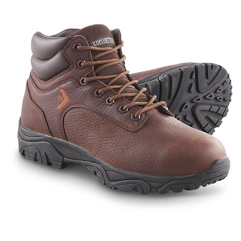 Men's Converse® 6" Waterproof Steel Toe Work Boots, Dark Brown - 180302, Work Boots at Sportsman ...