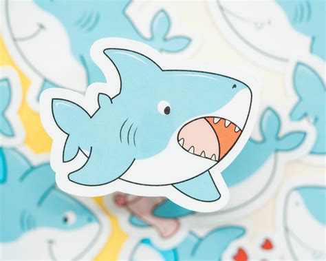 Baby Shark Sticker Bundle 5 Cute Shark Stickers Laptop - Etsy