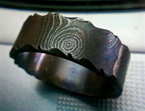 damascus steel ring size 11