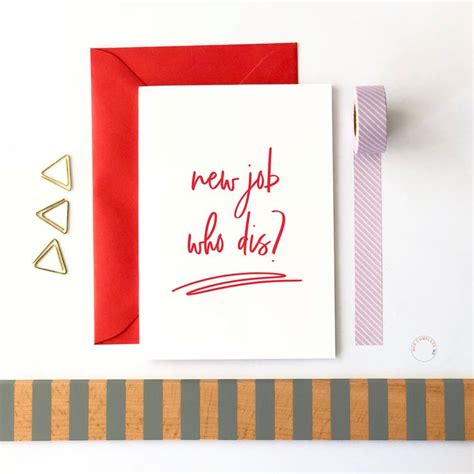 New Job Who Dis Funny New Job Card New Job Card Leaving Job - Etsy ...