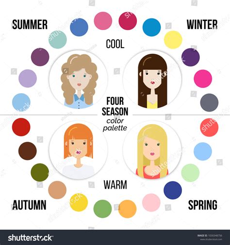 Seasonal Color Analysis Best Colors Winter Stock Vector (Royalty Free ...