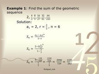 Finite geometric series | PPT