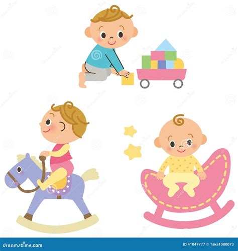 Baby and Playground Equipment Stock Vector - Illustration of star ...