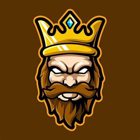 king head mascot logo illustration for esport team and streamer 5076581 Vector Art at Vecteezy