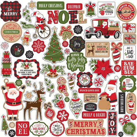 Amazon.com: Paper House Merry Christmas Dimensional 3D Scrapbook Stickers (1-Pack), STDM95E