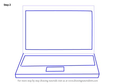 How to Draw a Laptop (Computers) Step by Step | DrawingTutorials101.com