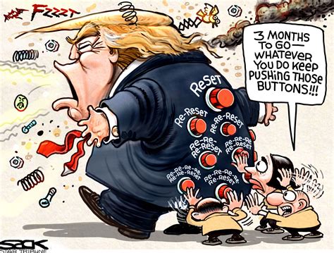 Sack cartoon: Donald Trump's 'reset'