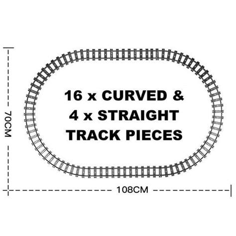 LEGO Train Track 20 Piece Oval Of Rails For Power Functions Or Powered ...