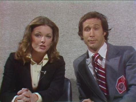 Chevy Chase, co-anchor with Jane Curtin on SNL's Weekend Update, would ...