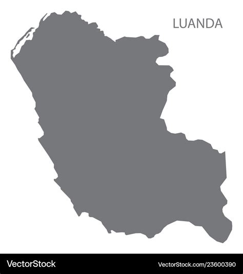 Luanda angola map grey Royalty Free Vector Image