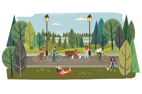 City park illustration 3231230 Vector Art at Vecteezy