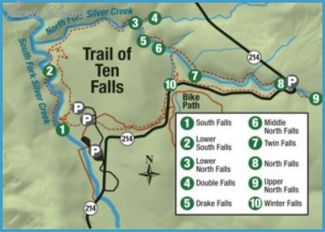 Silver Falls Hiking Trail Map - TravelsFinders.Com