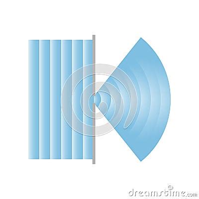 Diffraction Of Light Waves Diagram. Vector Illustration | CartoonDealer ...