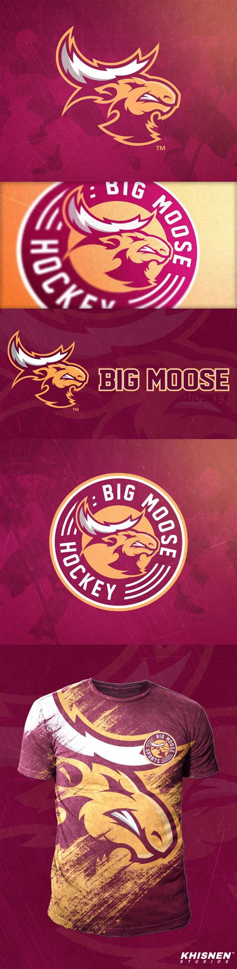 Big Moose Hockey on Behance Sport Branding, Logo Branding, Rebranding ...