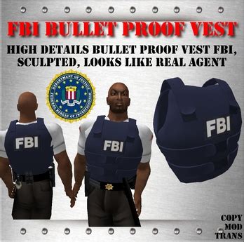 Second Life Marketplace - FBI bullet proof kevlar vest - FBI kevlar ...