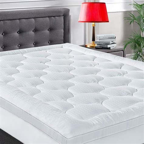 COHOME Full Size Mattress Topper Extra Thick Cooling Mattress Pad 400TC Cotton Top Plush Pillow ...